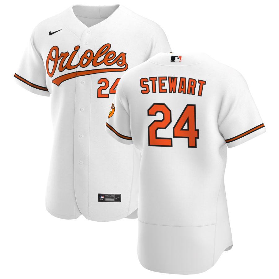 Baltimore Orioles #24 DJ Stewart Men Nike White Home 2020 Authentic Player MLB Jersey->baltimore orioles->MLB Jersey